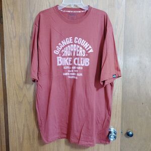 Orange County Choppers Shirt 2XL Biker Motorcycle T-Shirt Washed Red